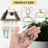 25 Pcs Metal Swivel Clasp Hooks 1 Inch D Ring Keychain Making Kit Lanyard Snap Hooks Keychain Clip Hooks Lobster Claw Clasps for Lanyard Making, P...