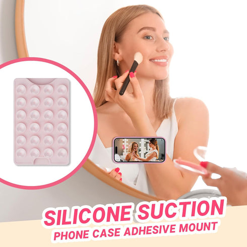 Silicone Suction Phone Case Mount,Non Slip Suction Cup Phone Mount,Phone Wallet,Hands-Free Phone Accessories Holder for Selfies and Videos,Phone S...