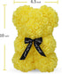 LINKLO Rose Bear Rose Teddy Bear -10 inch Artificial Rose Flower Bear, Gift for Wedding, Mothers Day and Anniversary, Including Transparent Gift B...