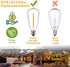 Couah 10 Pack Edison LED Light Bulbs, 0.6 watt E12 Screw Base Replacement Bulbs, LED Shatterproof Bulbs ST38 Clear Plastic Light Bulbs for Outdoor...