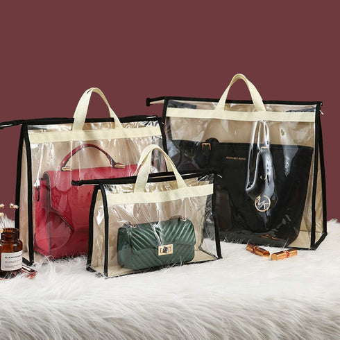 CINPIUK Clear Handbag Storage Bags Purse Organizer for Closet, Zipper Hanging Storage Bag for Handbags, XL...