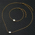 Stainless Steel Pearl Jewelry Set for Women Faux Pearl Choker Necklace Dainty Small Pearl Bracelet Set Gold Plated for Bridal Wedding...