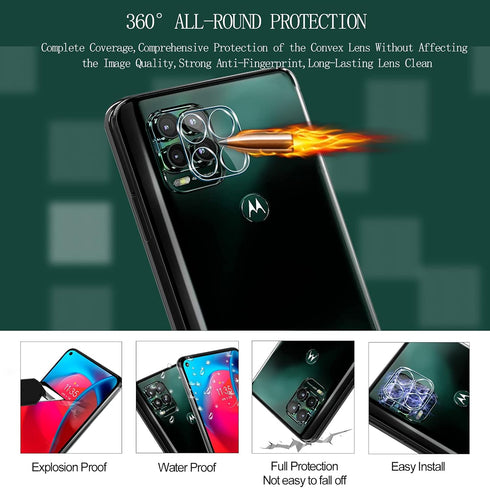 TQLGY 3 Pack Screen Protector for Motorola Moto G Stylus 5G 2021 with 3 Pack Camera Lens Protector, Ultra HD Tempered Glass, 9H Hardness, Anti-Scr...