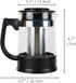 Glass Teapot Tea Kettle with Removable Infuser and Heat Resistance Base for Making and Serving Blooming Tea, Loose Leaf Tea - Capacity is 950ml/32...