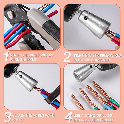 Generic 2pcs Wire Twister Tool for Electric Drill, Wire Twister Wire Connector Wire Twisting Tool for Cable Quick Stripping, Stainless Steel Wire ...