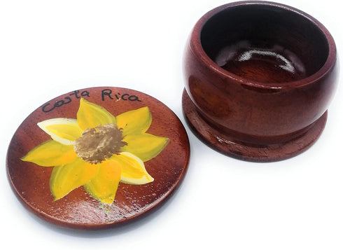 Wooden Jewelry Box - Handpainted Decor - Set of 1 Authentic Costarican Rainforest Jewelry Box - Artisanal - Storage Case for Earrings, Necklace an...