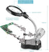 LED Light Stand Loupe, Lighted Helping Third Hands Clamp Clip Magnifying Soldering Stand Watch Jewelry Repair Loupe Magnifier (3.5X12)...