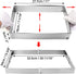 QWORK Stainless Steel Sheet Pan Extender, Adjustable Cake Mold Ring, Half Size, Square, 1 Pack...