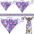 PET SHOW 4Pcs Small Dog Bandanas Slide on Collar Set Washable Cherry Blossoms Puppies Cat Bandanas Bibs Slip Through Collar Accessories for Boy Gi...