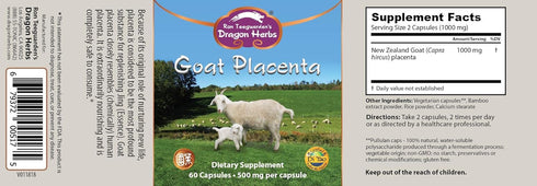 Dragon Herbs - Goat Placenta Capsules - 500 mg - 60 Capsules...