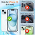 [2+3 Pack Privacy Screen Protector for iPhone 15 with Camera Lens Protector, Anti-Scratch, Bubble Free, Easy to Install, Case Friendly, Tempered G...