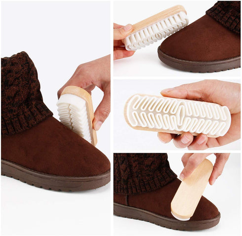 Rubber Crepe Soft Shoe Brush - Suitable for Leather Cleaning Suede & Nubuck Boots, Bags and Belts (Handcrafted Suede Brush for Shoes), Multicolour...