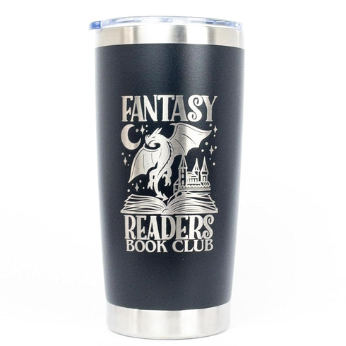 Fantasy Readers Book Club Coffee Mug, Dragon Mug, Bookworm Gifts for Men, Book Lover 20oz Tumbler...