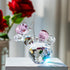H&D HYALINE & DORA Pink Crystal Cut Double Butterfly Collectible Gift, Handmade Art Glass Animal Figurine, Gift Boxed...