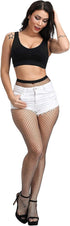 Pareberry Women's High Waisted Fishnet Tights Sexy Wide Mesh Fishnet Stockings...