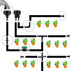 272 Pcs 1/4" Barbed Fittings Kit, 3/4'' to 1/4'' Hose Adapter,Straight Barbs,Tees,Elbows,End Plug,4-Way Coupling for Repair Drip Irrigation Fittin...