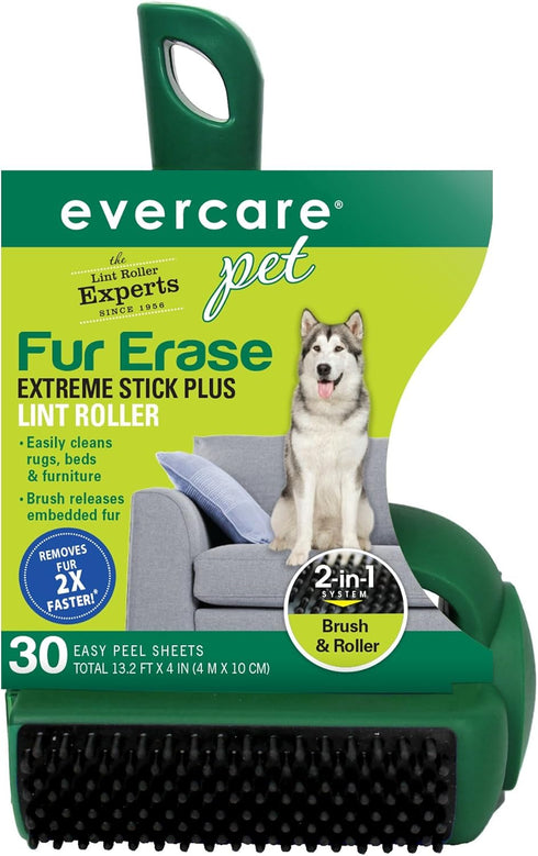 Evercare Pet Fur Erase Extreme Stick Plus 30 Sheet Lint Roller, Model:617112...