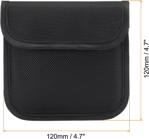 PATIKIL 120x120mm Lens Filter Case, 2Pcs Camera Filter Case Portable Lens Filter Pouch Photography Fit Camera Bag Coat Pocket Drone, Black...