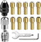 Drill Chuck Collet Set, 28 Pcs Chuck Collet Kit?1/32" - 1/8" ?Replacement 4486 Drill Keyless Bit Chuck Shank Rotary Tool Quick Change Adapter with...