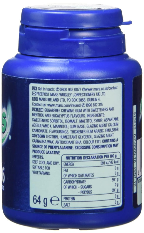 Wrigley's Airwaves Menthol And Eucalyptus Bottle, 64 g...