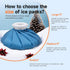 Ice Pack Bags for Injuries Reusable, Cold Pack Water Bag Hot Bag for Pain Relief, Leak-Proof Elastic Ice Bag, Size 6''...