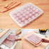 HANSGO Egg Holder for Refrigerator, Deviled Egg Tray Carrier with Lid Fridge Egg Dispenser Egg Storage Stackable Plastic Egg Containers