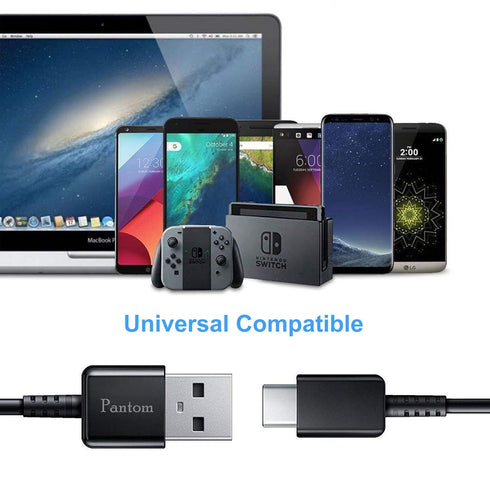 2-Pack Adaptive Fast Charging Wall Charger and 6.6-Feet USB Type C Data Cable Kit Compatible with Samsung Galaxy S22/S21/S20/S10/S9/S8/Note 20/Not...