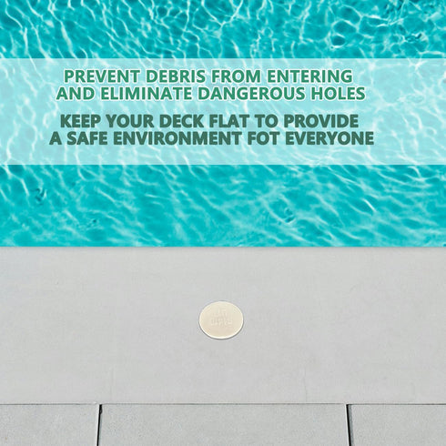 50 pcs 1 Inch Pool Fence Hole Cover Deck Patio Safety Ground Caps Fit Standard 1" Diameter Holes (Beige)...