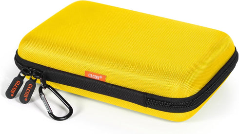 Bright Yellow Hard Shell Electronic Organizer Carrying Case - Shockproof Large Storage Case for Hard Drive, Phone, Power Bank, Charger, Earbuds - ...