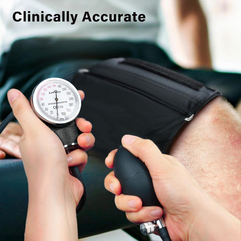 Aneroid Sphygmomanometer by LotFancy, X -Large Thigh BP Cuff(16-26in), Professional Manual Blood Pressure Monitor, Black Adult Cuff and Carrying C...