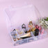 2 Pack 15 Grids Clear Plastic Organizer Box with Adjustable Dividers, Craft Storage Containers for Jewelry, Beads, Screws, Tackle Box, Washi Tapes...