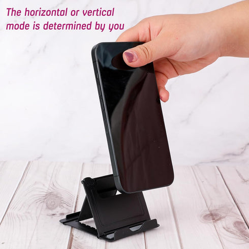6 Pack Portable Cell Phone Stand Holder for Desk, Foldable Desktop Mobile Phone Kickstand Universal Desk Stand for All Mobile Smart Phone......