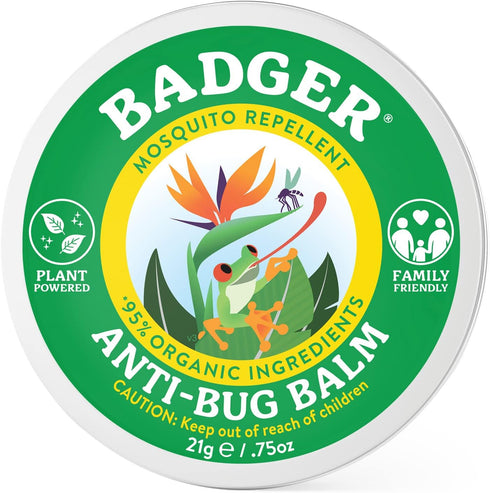 Badger Bug Repellent, Non-DEET Mosquito Repellent with Citronella & Lemongrass, Easy to Use Travel Size Camping Essential, Family Friendly Insect ...