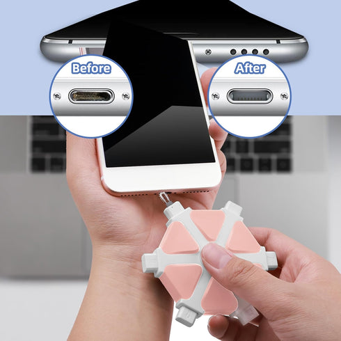 iPhone Cleaning Kit iPhone Cleaner,Charging Port Cleaning Multi-Tool,Phone Repair & Restore Lightning Port Cleaning Tool,Cell Phone Cleaner for iP...