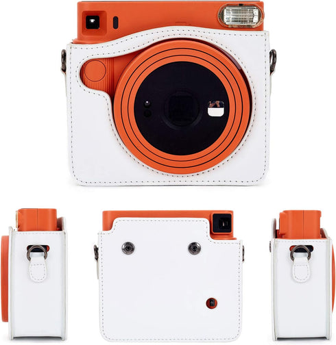 Phetium Protective Case for Fujifilm Instax Square SQ1 Instant Film Camera, Soft PU Leather Bag with Adjustable Shoulder Strap (White)...