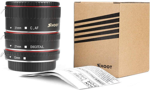SHOOT AF Auto Focus Macro Extension Tube Set for Canon EOS EF EF-S Lens DSLR Cameras 1100D 700D 650D 600D 550D 500D 450D 400D 350D 300D 100D 70D C...