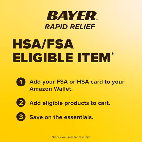Bayer New Rapid Relief Powder Packs with Aspirin & Caffeine, Dissolvable Fast Acting Pain Relief, Works at Site of Pain to Relieve Headache, Muscl...