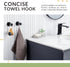 APLusee Bathroom Towel Hook 2 Pack, Stainless Steel Round Coat Robe Hanger, Contemporary Decorative Toilet Kitchen Clothes Wall Holder (Matte Blac...