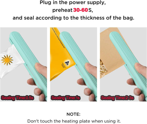 Hand-held Heat Sealer for Food Plastic Bags, Portable Mini Sealing Machine for Mylar Aluminum Foil Packaging Bag...