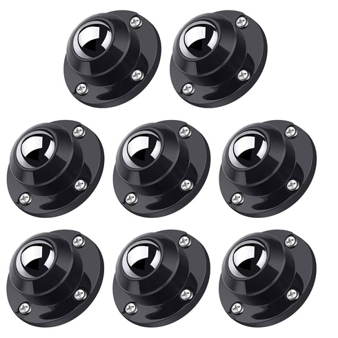PlusRoc 8 Pack Self Adhesive Caster Wheels 1 Inch For Furniture Bucket, Load Capacity 28LBS Per Wheel, Low Profile Swivel Paste Universal Wheels F...