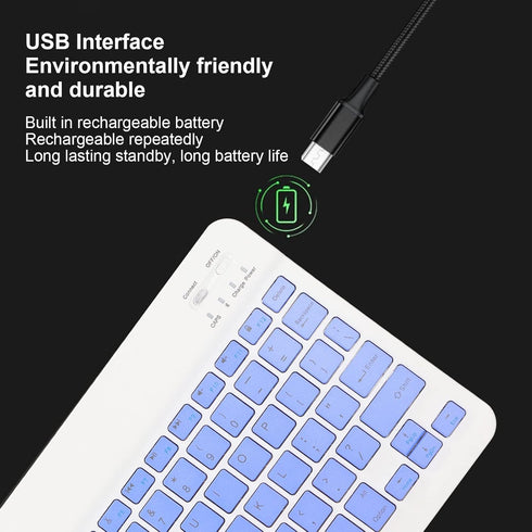 Keyboard and Mouse,Ultra Slim Bluetooth Keyboard and Mouse Combo Rechargeable Portable Keyboard Mouse Set for Laptop PC Cellphone(for)...