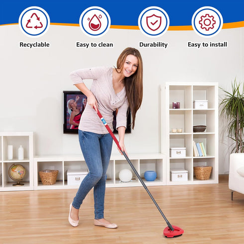 Spin Mop Scrub Brush Head for O Ceda EasyWring 1-Tank System – Hard Bristle Brush scrub attachment for oceda scrubber mop head for Bathroom, Kitch...
