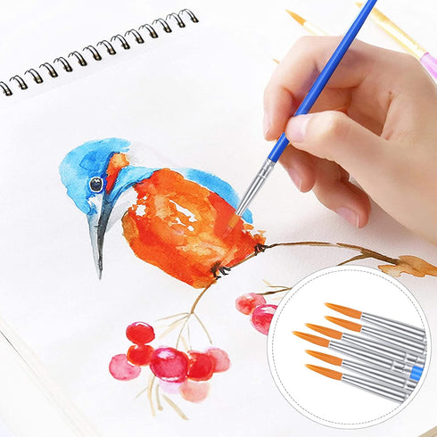 AROIC Small Paint Brushes Bulk,130pcs Nylon Hair Round Detail Paint Brushes for Classroom Model Oil Watercolor Face Acrylic Painting,Acrylic Paint...