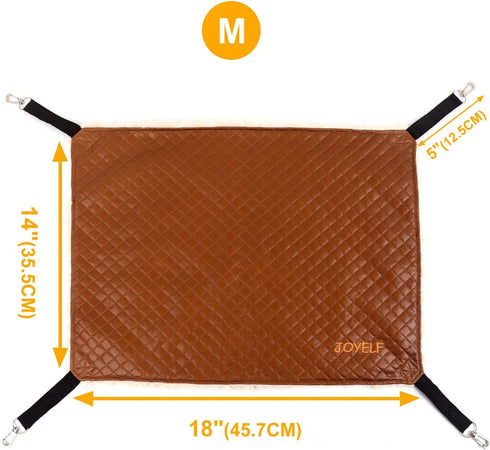 Cat Hammock Bed, Medium Reversible Pet Cage Hammock Hanging Soft Pet Bed for Kitten Ferret Puppy or Small Pet...