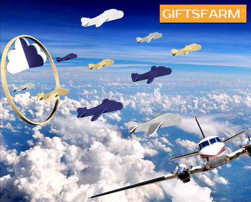 GIFTSFARM Baby Crib Mobile, Airplane Baby Mobile, Crib Mobile for Boys Nursery Decor...