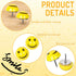 Whaline 50Pcs Resin Happy Face Push Pins Smile Face Decorative Thumb Tacks Cute Yellow Cork Board Thumbtacks for Bulletin Board Photo Wall Decor O...