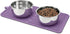 Ptlom Dog Food Mat Anti-Slip Dog Bowl Mats for Food and Water, High-Lips Waterproof Dog Feeding Mat Prevent Messy Spills to Floor, Silicone Pet Pl...