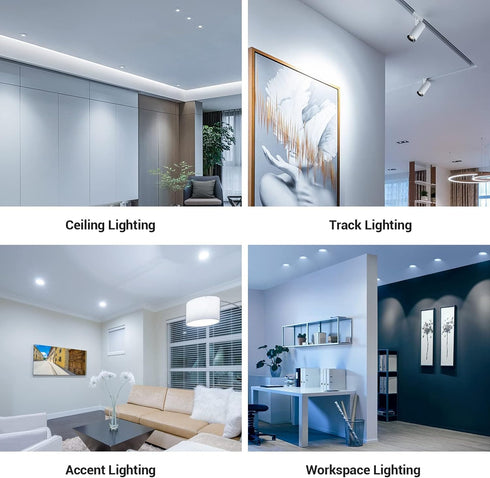 Dimmable GU10 LED Light Bulbs, 5000K Daylight MR16 GU10 Bulb Replacement for Recessed Track Lighting, 5W 500LM LED Bulbs 40° Spotlight for Kitchen...