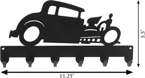 SWEN Products Farrell - Hot Rod Key Metal Key Chain Hanger - Leash Holder...