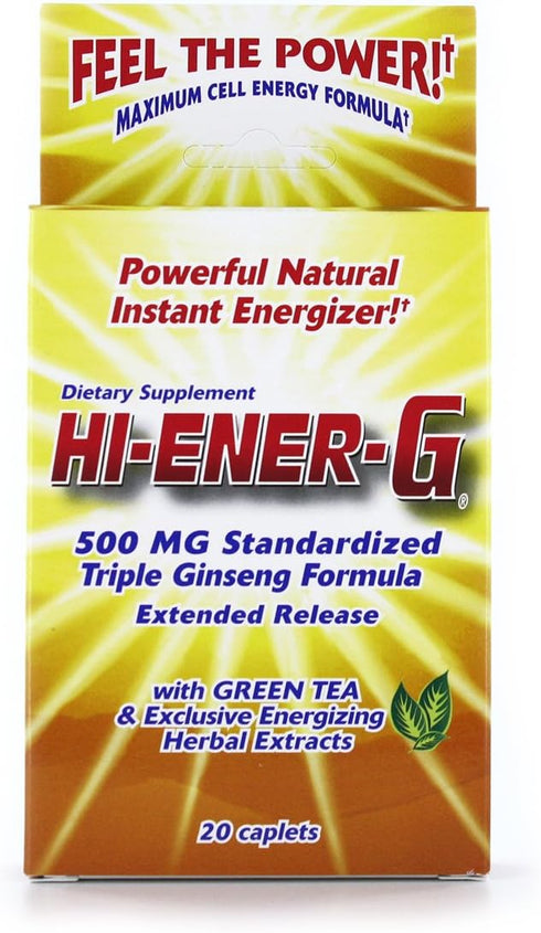 Hi-EnerG Triple Ginseng Energy Supplement, 500 mg, 20 servings...